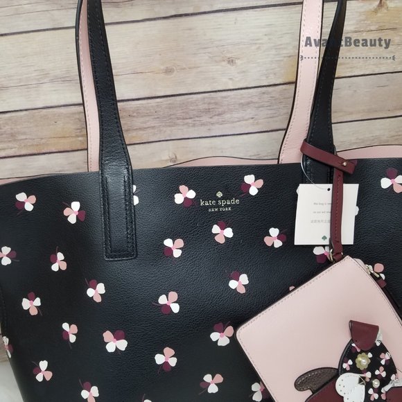 Kate Spade Large Pup Puppy Dog Reversible Tote New - Picture 4 of 15